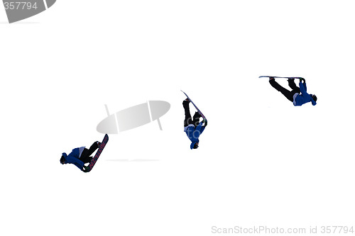 Image of Snowboardjump sequence, white