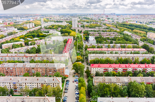 Image of Residential large-panel houses. Tyumen. Russia