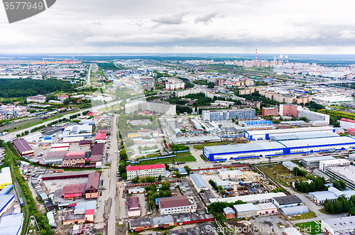 Image of Aerial view of an Industrial Park area