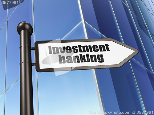 Image of Money concept: sign Investment Banking on Building background