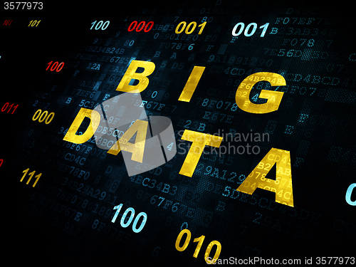 Image of Data concept: Big Data on Digital background
