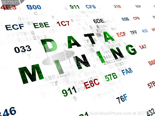 Image of Information concept: Data Mining on Digital background