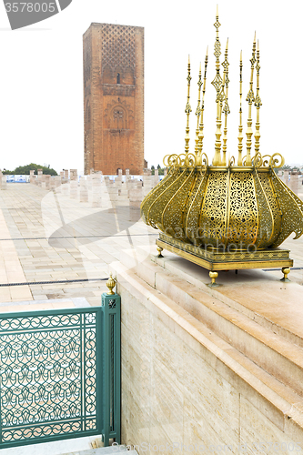 Image of the   chellah  in morocco  deteriorated monument and 