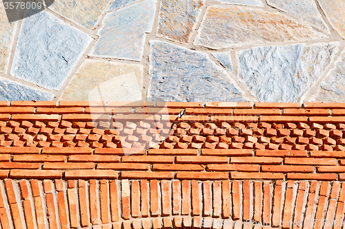 Image of red tile in morocco africa texture abstract 