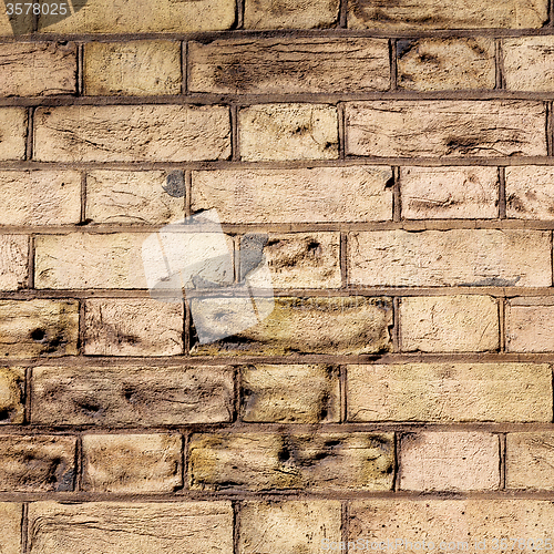 Image of in london abstract    texture of a ancien wall and ruined brick