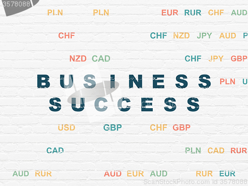 Image of Finance concept: Business Success on wall background