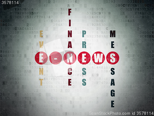 Image of News concept: E-news in Crossword Puzzle