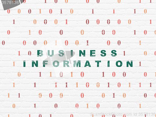 Image of Business concept: Business Information on wall background