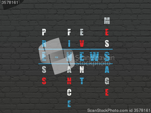 Image of News concept: E-news in Crossword Puzzle