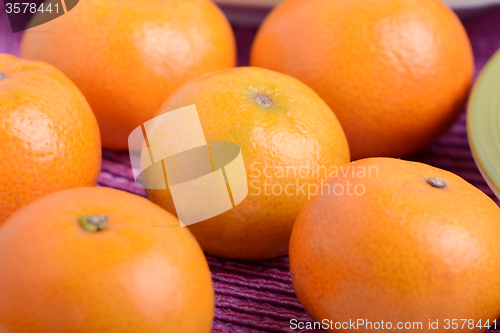 Image of Bunch of fresh mandarin oranges, health food concept