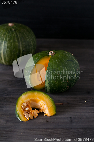 Image of Two small pumpkins ready to be cooked