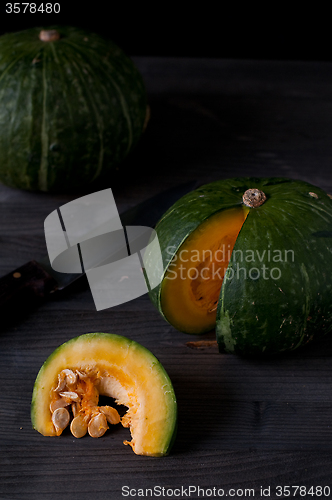 Image of Two small pumpkins ready to be cooked