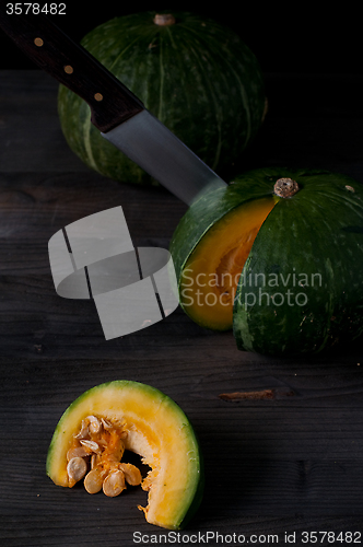 Image of Two small pumpkins ready to be cooked