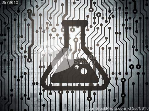 Image of Science concept: circuit board with Flask