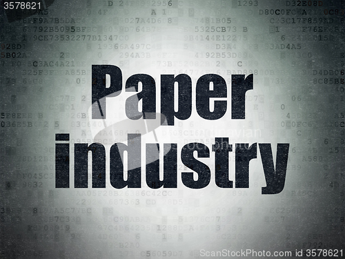 Image of Manufacuring concept: Paper Industry on Digital Paper background