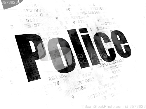 Image of Law concept: Police on Digital background