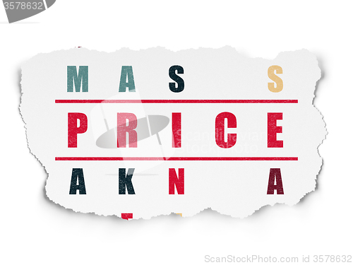 Image of Advertising concept: Price in Crossword Puzzle
