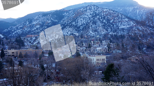 Image of View from Pike Peak summit, Colorado Springs, CO.