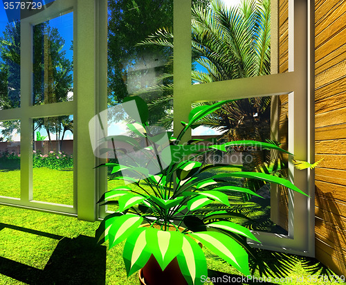 Image of Living room overlook patio