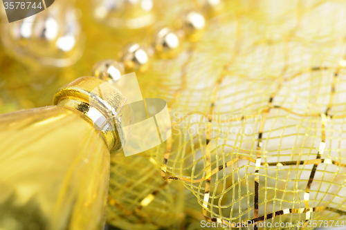 Image of golden christmas card