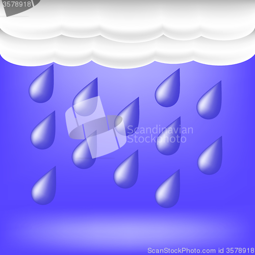 Image of Rainy Weather. Raindrops Falling