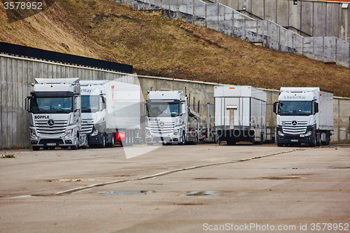 Image of Kiev, Ukraine - OCTOBER 10, 2015: Mercedes Benz star experience. The interesting of test drives