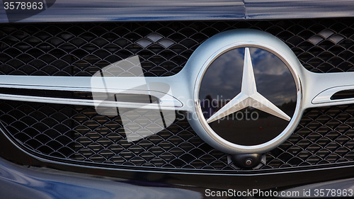 Image of Kiev, Ukraine - OCTOBER 10, 2015: Mercedes Benz star experience. The series of test drives. 