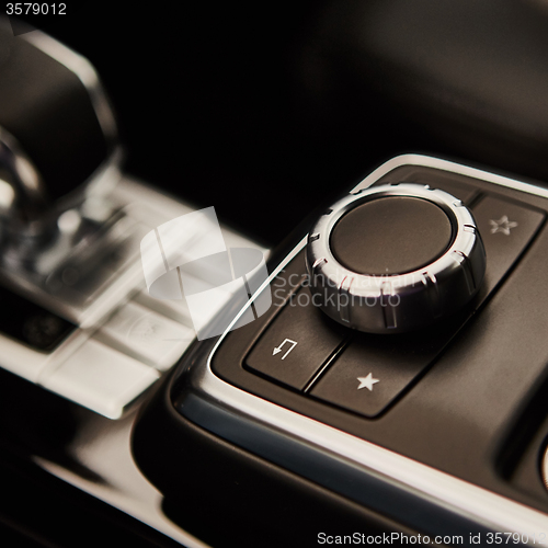 Image of Luxury car interior details.