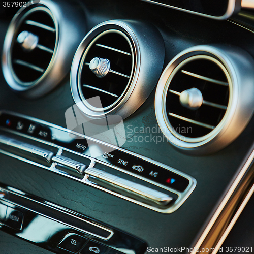 Image of Luxury car interior details.