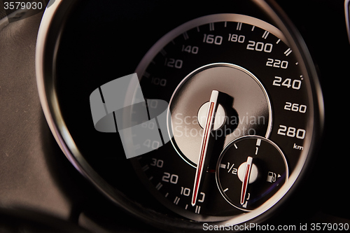 Image of Luxury car interior details.