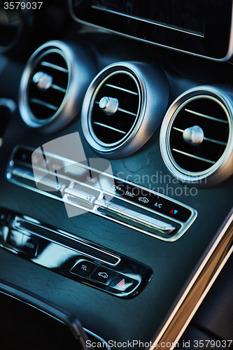 Image of Luxury car interior details.