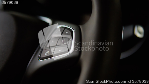 Image of Luxury car interior details.