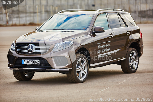 Image of Kiev, Ukraine - OCTOBER 10, 2015: Mercedes Benz star experience. The series of test drives