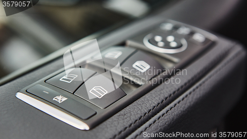 Image of Luxury car interior details.