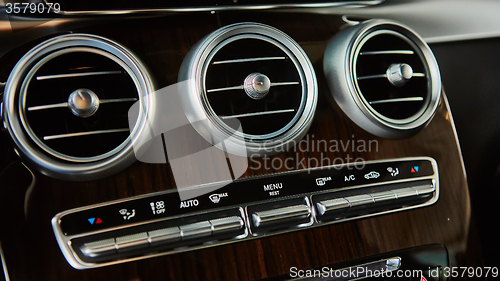 Image of Luxury car interior details.