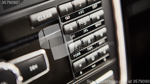Image of Luxury car interior details.