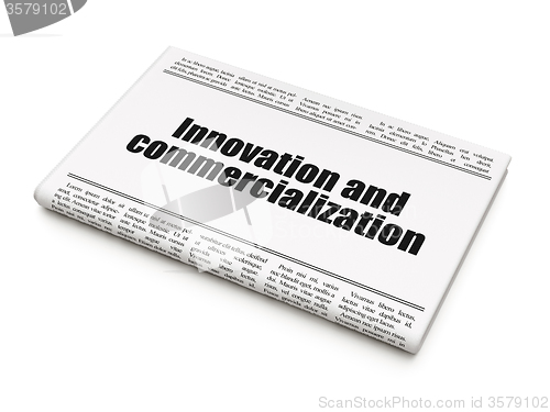 Image of Science concept: newspaper headline Innovation And Commercialization