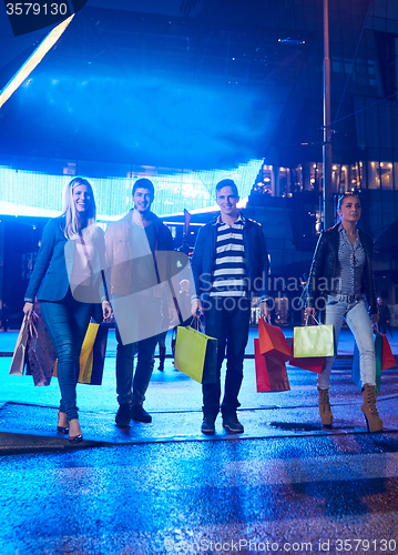 Image of Group Of Friends Enjoying Shopping