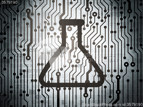 Image of Science concept: circuit board with Flask