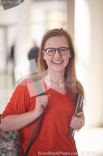 Image of student girl with tablet computer