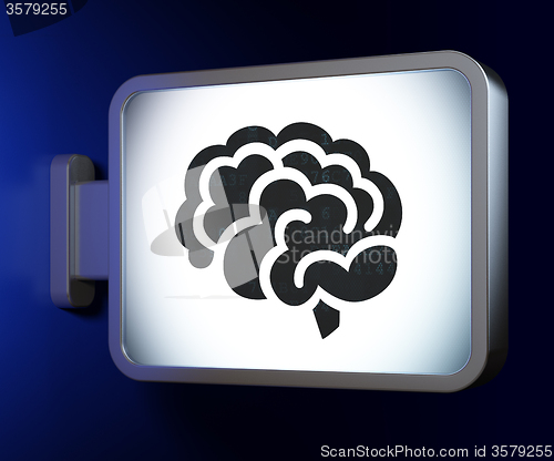 Image of Science concept: Brain on billboard background