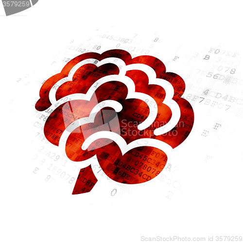 Image of Science concept: Brain on Digital background