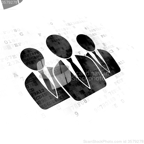 Image of Marketing concept: Business People on Digital background