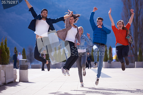 Image of happy students group