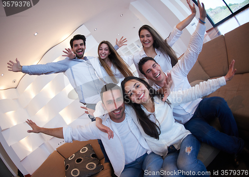 Image of group of friends taking selfie