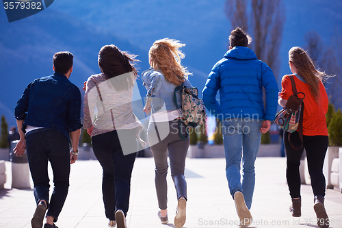 Image of happy students group
