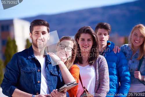 Image of happy students group