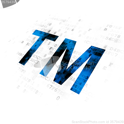 Image of Law concept: Trademark on Digital background