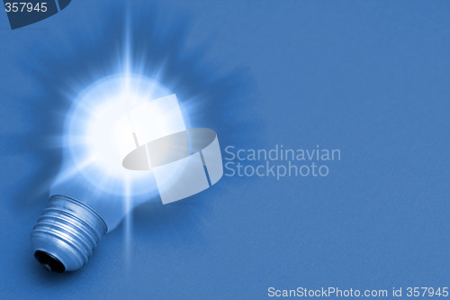 Image of Background with lit lightbulb