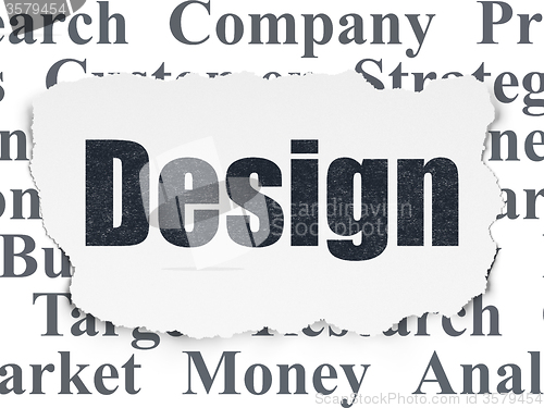 Image of Marketing concept: Design on Torn Paper background